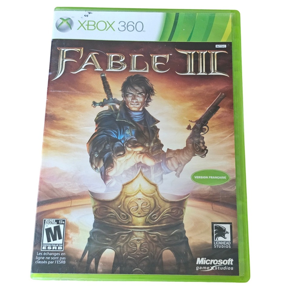 Fable III 3 Xbox 360 Microsoft Lionhead Studios French Version Complete CIB NTSC